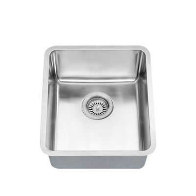 Undermount Brushed Stainless Steel Kitchen Sink Sound Dampening 14.8 X 17.2 Inch