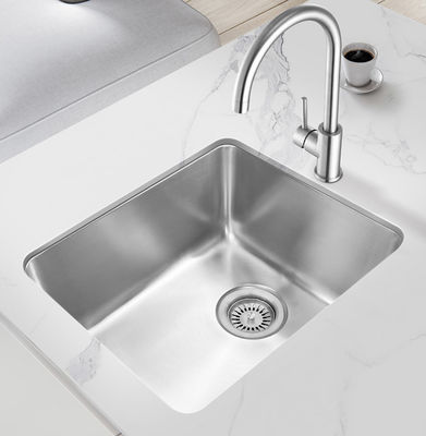 Undermount Brushed Stainless Steel Kitchen Sink Sound Dampening 14.8 X 17.2 Inch