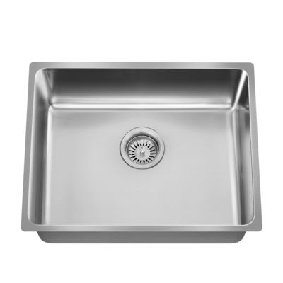 Undermount Stainless Steel 304 Kitchen Sink Single Bowl With Drainer And Sewer Pipe