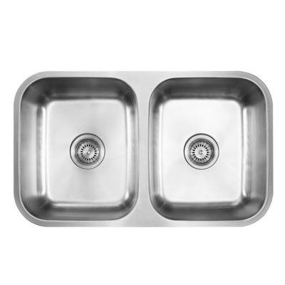 Rectangular 304 Stainless Steel Kitchen Sink Double Bowl For Garages Outdoors ODM