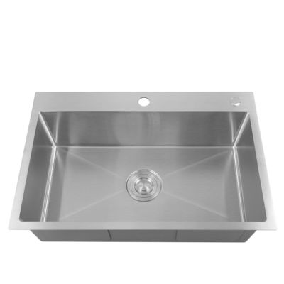 Top Mount Farmhouse Stainless Steel Kitchen Sink For RV Travel Trailer Garage
