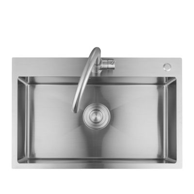 Top Mount Farmhouse Stainless Steel Kitchen Sink For RV Travel Trailer Garage