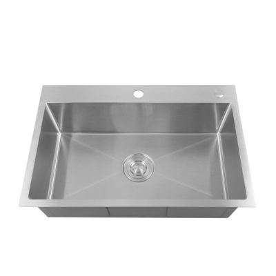 Rectangular 27 Inch Kitchen Sink , Top Mount Workstation Sink Stainless Steel 304 Material