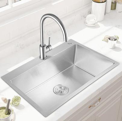 Rectangular 27 Inch Kitchen Sink , Top Mount Workstation Sink Stainless Steel 304 Material