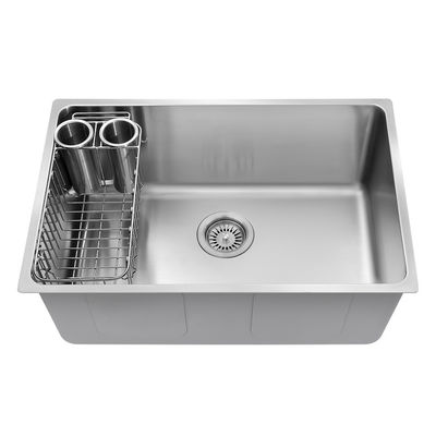 Soundproofing 18 Gauge Stainless Steel Sink , Undermount Kitchen Sink With Strainer