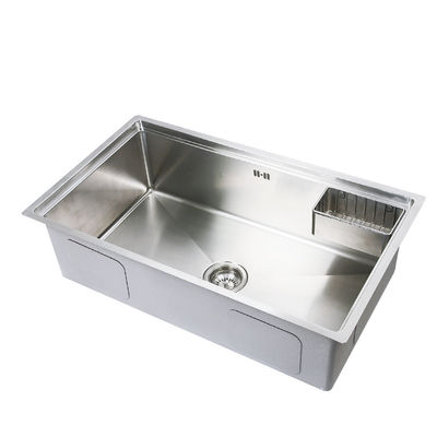 Rectangular 33 Inch Stainless Steel Kitchen Sink With Satin Polished Finish