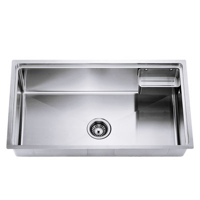 Rectangular 33 Inch Stainless Steel Kitchen Sink With Satin Polished Finish