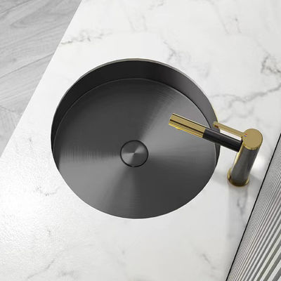 Round Undermount Stainless Steel Vessel Sinks With Pop Up Drain