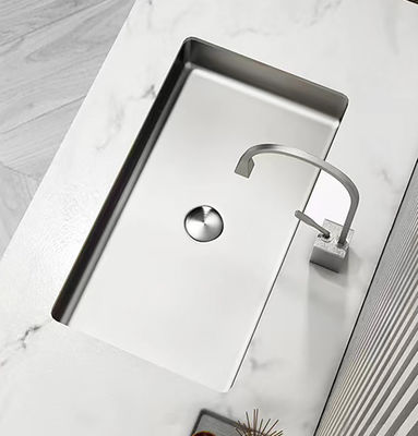 Stainless Steel 304 Undermount Vessel Sinks Rectangular Shape Durable