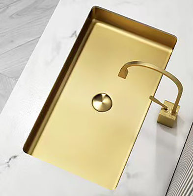 Stainless Steel 304 Undermount Vessel Sinks Rectangular Shape Durable