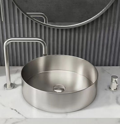 Luxury Modern Stainless Steel Vessel Sink Bowl Brushed Gold Color For Hotel