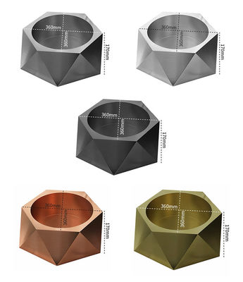 Diamond Shaped 304 Stainless Steel Vessel Sinks For Bathroom Counter