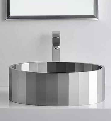 Oval Shaped Stainless Steel Vessel Bathroom Sinks With Matte Black Matte Grey Color