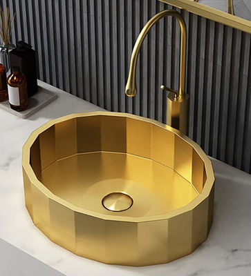 Oval Shaped Stainless Steel Vessel Bathroom Sinks With Matte Black Matte Grey Color