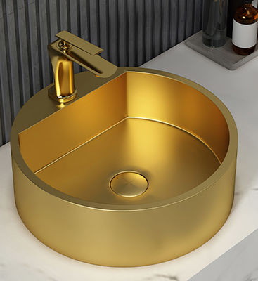 Modern Round Stainless Steel Vessel Sinks Stain Resistant Odor Resistant