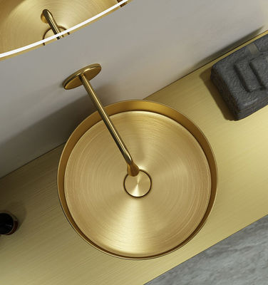 Freestanding Column Stainless Steel Pedestal Sink For Courtyard Hotel