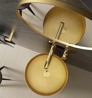 Floor Standing Round Pedestal Bathroom Sink Basin With 304 Stainless Steel Material