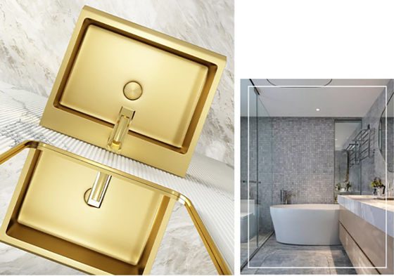 Modern Vanity Stainless Steel Pedestal Sink Floor Standing 7 Shape