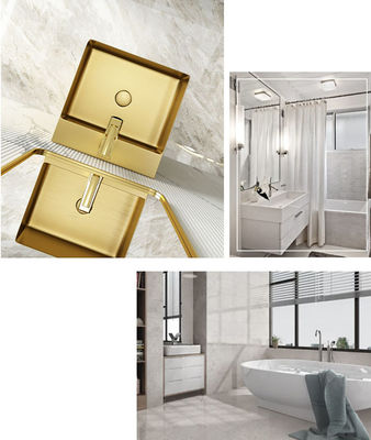 Stainless Steel 304 Bathroom Standing Sink , Square Column Pedestal Wash Basin