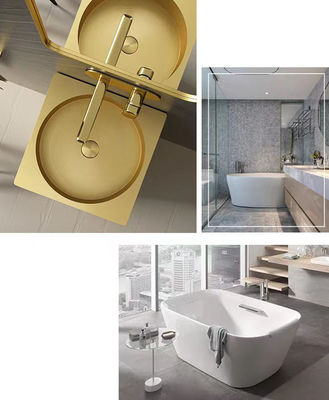 Multi Colors Stainless Steel Hand Wash Sink Freestanding Square Column Shape
