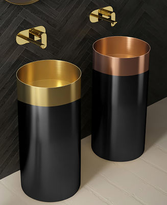 Multi Color Freestanding Stainless Steel Pedestal Sink SUS304 Material Luxury Style