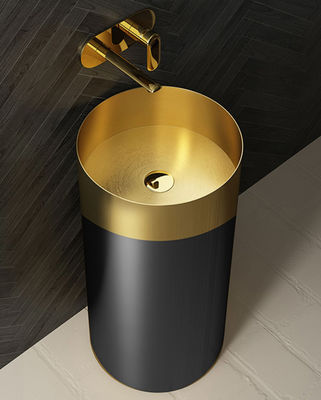 Multi Color Freestanding Stainless Steel Pedestal Sink SUS304 Material Luxury Style