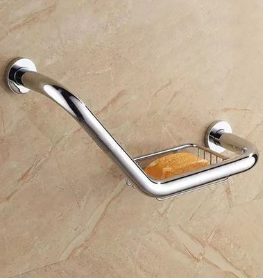135 Degree Angled Bathroom Safety Handles Grab Bar With Matte Black Finish