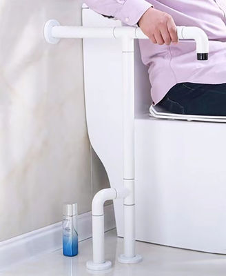 T Shaped Bathroom Toilet Grab Bars With Non Slip Particles Luminous Circles