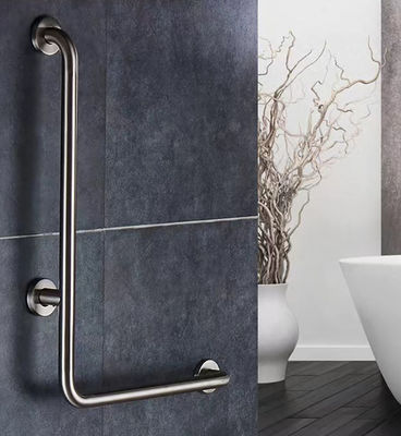 Wall Mount L Shape Stainless Steel Grab Bar Multifunctional For Balcony Corridor