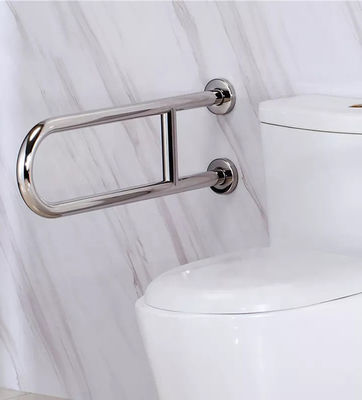 304 Stainless Steel U Shaped Grab Bars , Anti Slip Bathroom Safety Rails