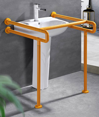 Barrier Free Washroom Stainless Steel Grab Bar Double U Shape Multifunctional