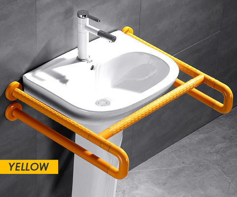 Barrier Free Washroom Stainless Steel Grab Bar Double U Shape Multifunctional