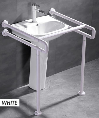 Barrier Free Washroom Stainless Steel Grab Bar Double U Shape Multifunctional