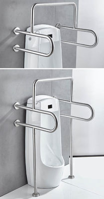 SUS304 Barrier Free Stainless Steel Bathroom Handrail For Disabled Elderly