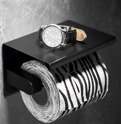 Stainless Steel 304 Toilet Tissue Dispensers , Toilet Paper Holder With Shelf OEM