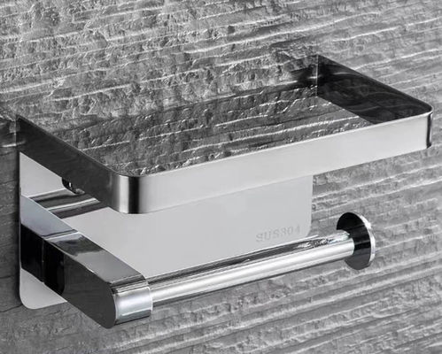 SUS 304 Stainless Steel Toilet Paper Dispenser Wall Mounted For Bathroom ODM