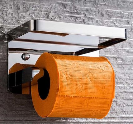 SUS 304 Stainless Steel Toilet Paper Dispenser Wall Mounted For Bathroom ODM