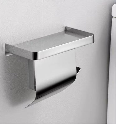 Waterproof Wall Mounted Toilet Paper Holder , 304 Stainless Steel Toilet Tissue Dispenser