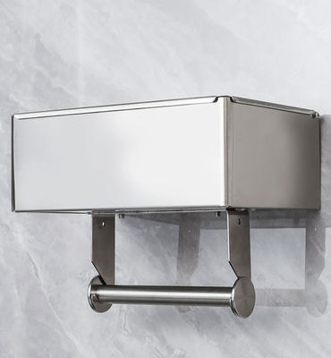 Large Stainless Steel Toilet Paper Dispenser Multifunctional Multipurpose