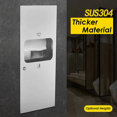 2 In 1 Recessed Paper Towel Dispenser , Stainless Steel 304 Commercial Toilet Roll Holder