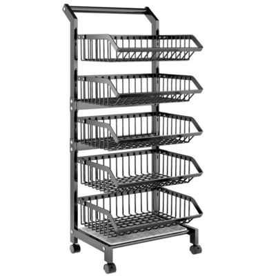 Multifunctional Freestanding Kitchen Rack , Floor Standing Vegetable Rack Multi Layer