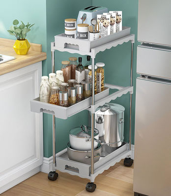 5 Tiers Freestanding Kitchen Rack , Kitchen Storage Cart For Vegetable ODM