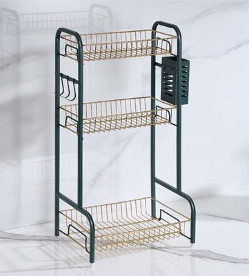 3 Tier Countertop Kitchen Rack Stainless Steel Green Gold 1.8 Litres Volume
