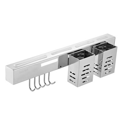 Wall Mount Kitchen Utensil Hanging Rack Stainless Steel SUS304 Multifunctional