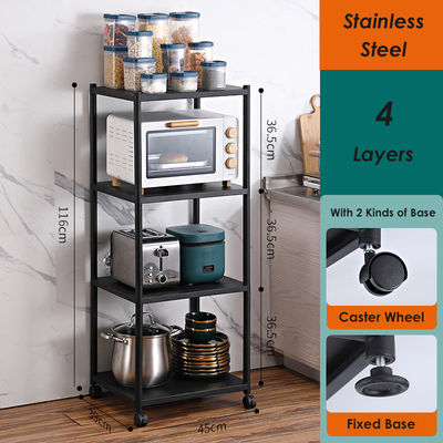 Multipurpose Freestanding Kitchen Rack Rectangle Shape Baking Paint Finish