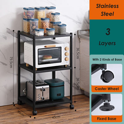 Multipurpose Freestanding Kitchen Rack Rectangle Shape Baking Paint Finish