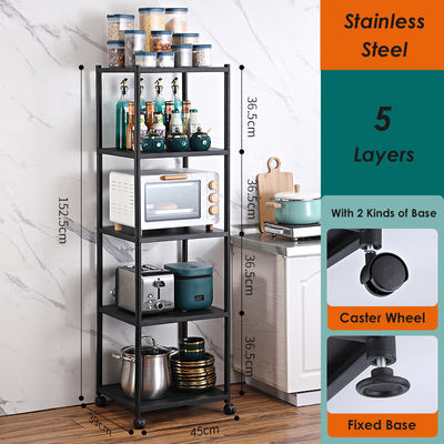 Multipurpose Freestanding Kitchen Rack Rectangle Shape Baking Paint Finish