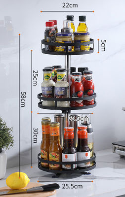 Multifunctional Kitchen Storage Rack Shelf,Multi-layer Household Organizer,Stainless Steel Kitchen Rack Shelf,Matt Black