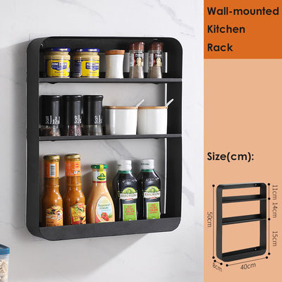 Multi Layer Wall Mounted Kitchen Shelf For Condiment Bottle Jar Spice