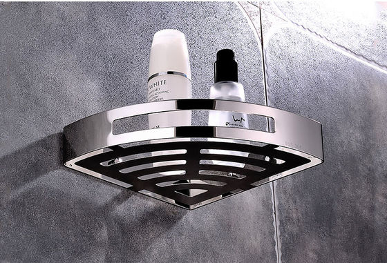 SUS304 Wall Mounted Bathroom Shelf , Mirror Polishing Stainless Steel Shampoo Holder